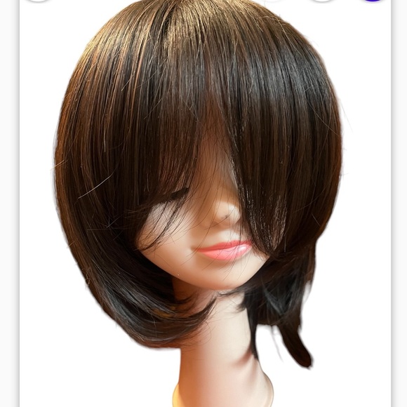 Anne Emma Woman straight brown wig Synthetic Full Cap Wig - Picture 1 of 9